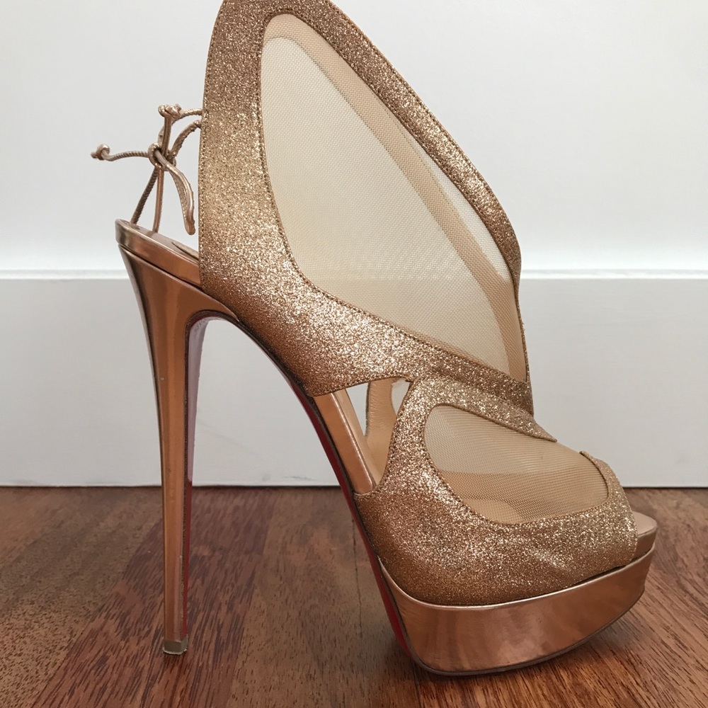 Christian Louboutin Farfamesh Glitter Platform